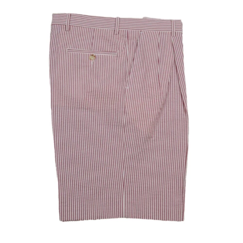 Berle Seersucker Pleated Regular Rise Shorts Size 38 EUC